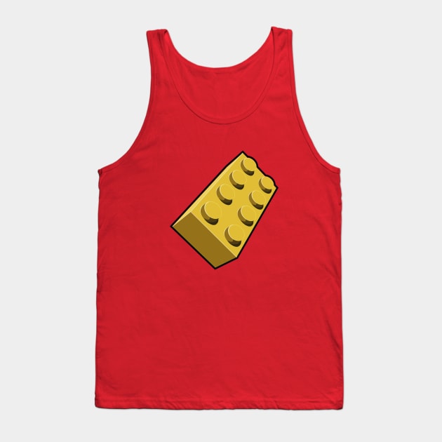 Lego Brick - Yellow Tank Top by Hell Creek Studios